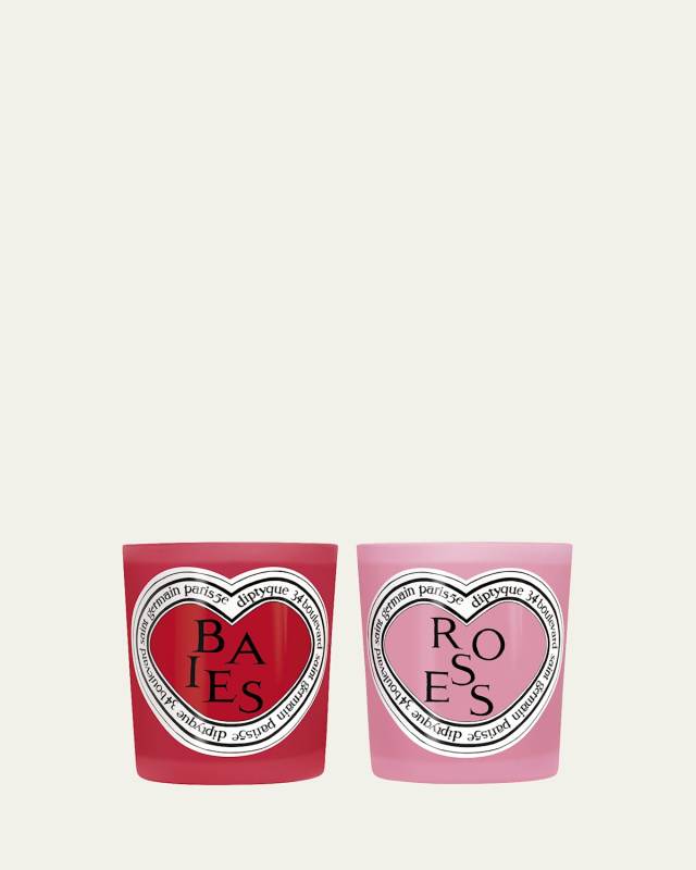 Limited Edition Valentines Baies and Roses Duo Scented Candles, 2 x 6.7 oz.